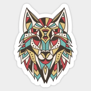 Wolf colored Sticker